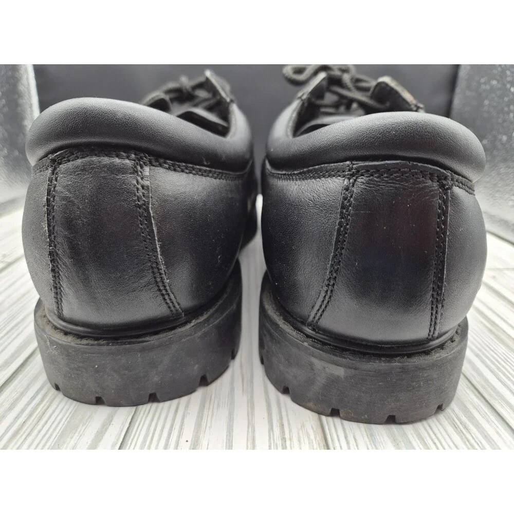 Skechers Cottonwood Elks Mens 11 Black Slip Resistant SR Work Shoes Relaxed Fit